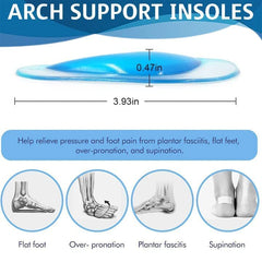 Gel Arch Support Insoles for Flat Feet & Plantar Fasciitis Relief
