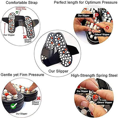 Adjustable Yoga Slippers with Acupressure & Magnetic Therapy for Foot Relief