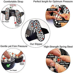 Adjustable Yoga Slippers with Acupressure & Magnetic Therapy for Foot Relief