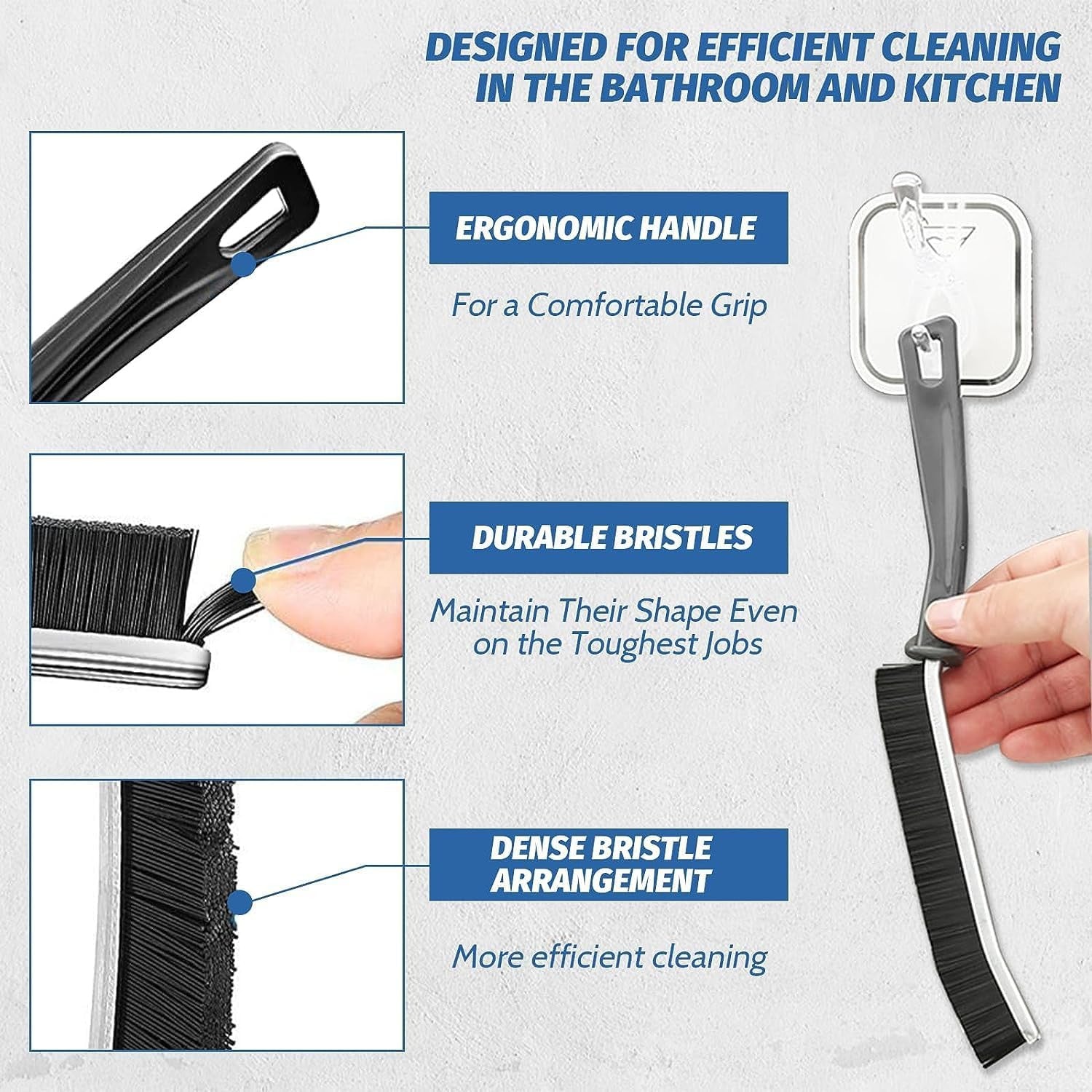 Multifunctional Gap Cleaning Brush for Bathroom, Tiles & Grout
