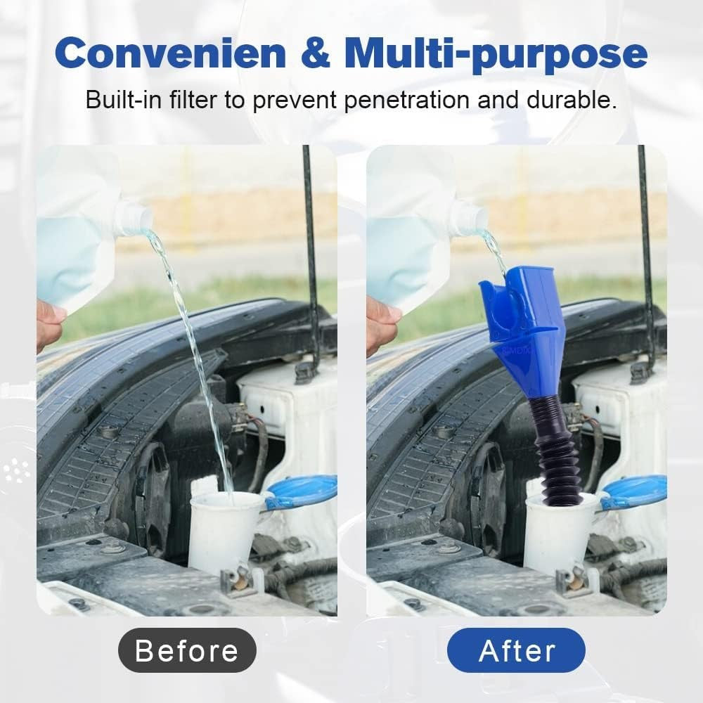 Universal Adjustable Fuel Transfer Funnel for Cars & Trucks