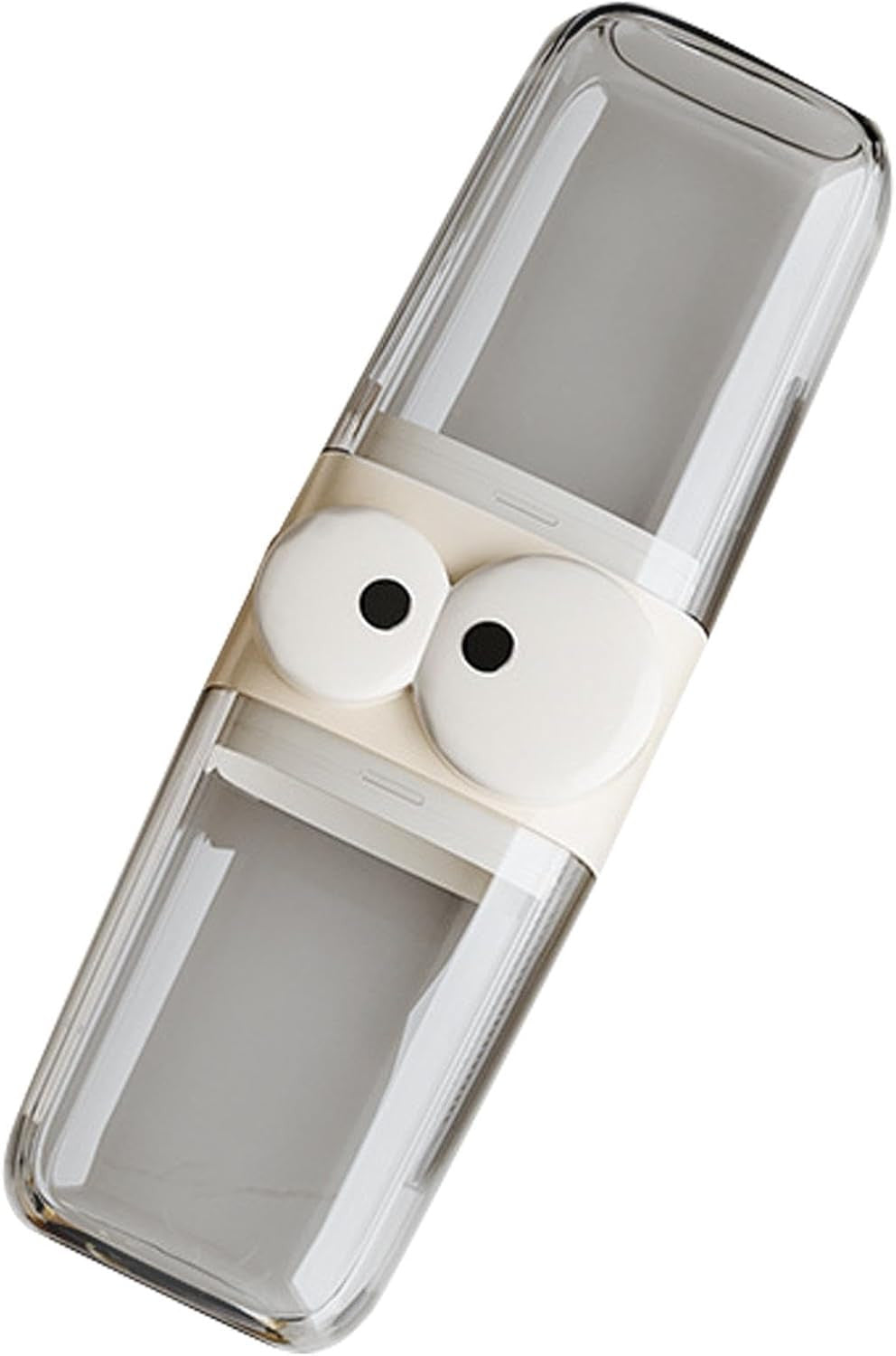 Cute Clear Travel Toothbrush Holder with Googly Eyes