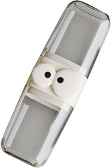 Cute Clear Travel Toothbrush Holder with Googly Eyes