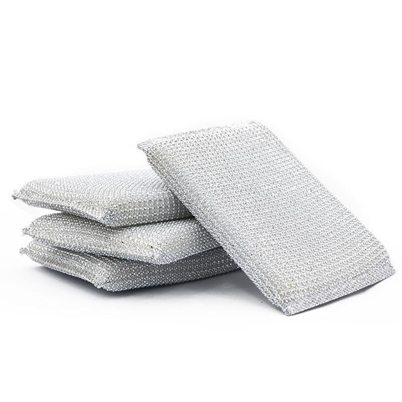 Heavy Duty Scrub Sponges for Dishes, Household Cleaning, 4 Pack