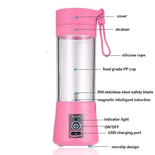 Portable 6-Blade USB Rechargeable Electric Juicer Blender