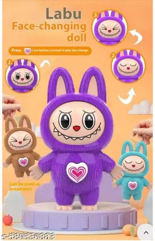 Labubu Face Changing Keychain - Expression Change Toy
