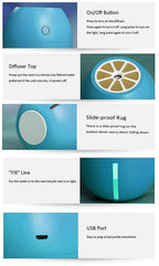 Lemon USB Mini Humidifier & Air Purifier with LED Light