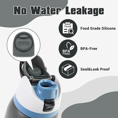 1000ML Stainless Steel Vacuum Insulated Tumbler with Straw