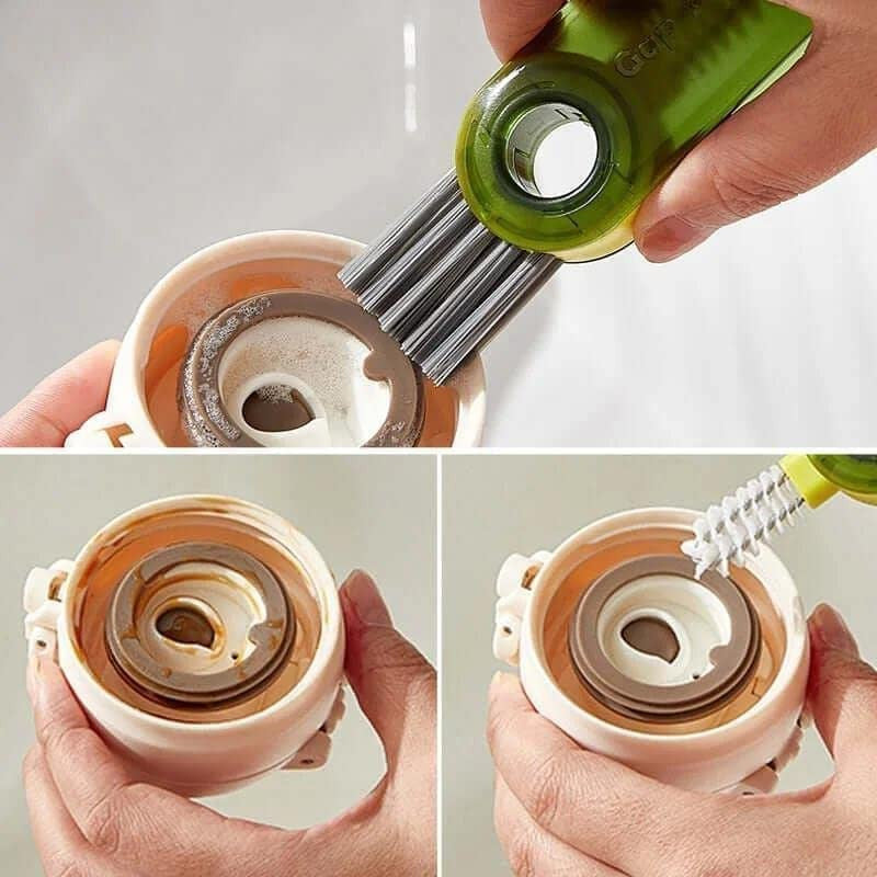 3-in-1 Multi-Function Cleaning Brush for Bottles, Cups & Grooves