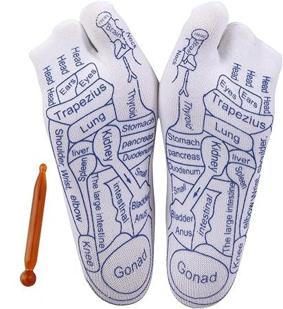 Reflexology Socks with Massage Tool for Foot Relief & Acupressure