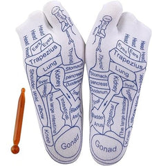 Reflexology Socks with Massage Tool for Foot Relief & Acupressure