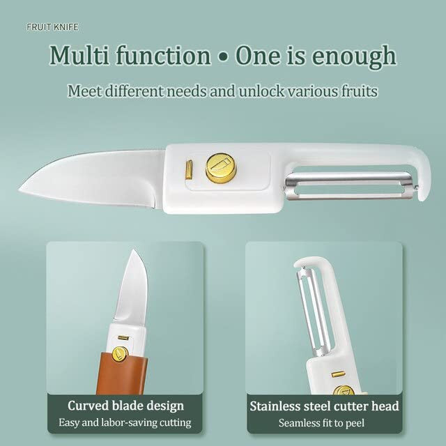2-in-1 Multi-Function Stainless Steel Peeler & Camping Knife