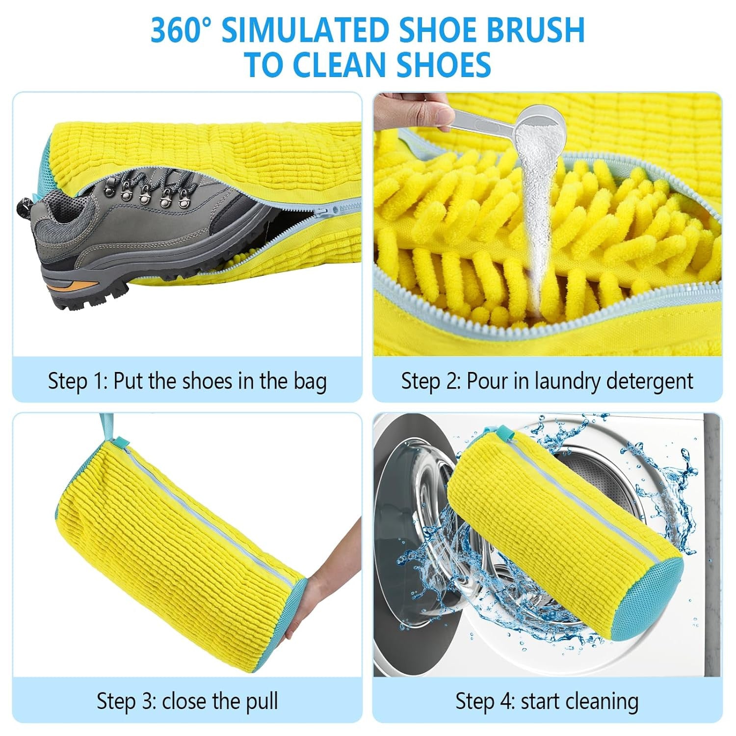Premium Shoe Washing Machine Bag for Safe & Effective Cleaning - 1 Pc
