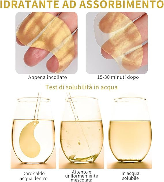 24K Gold Under Eye Patches for Dark Circle Removal