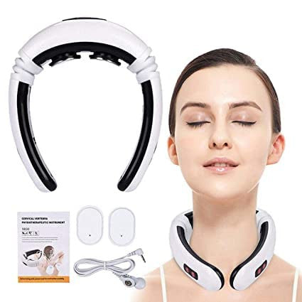 Electric Pulse Neck Massager with 6 Modes & 16 Levels for Pain Relief