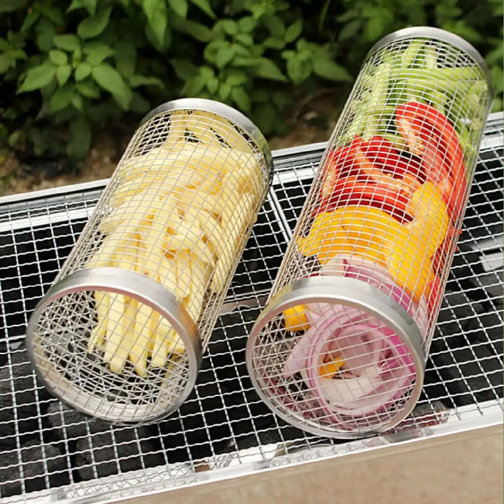 Large BBQ Tube Grill Net 30x9.7 for Perfect Barbecue