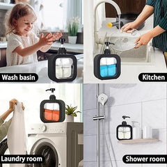 Transparent Square Liquid Soap Dispenser for Bathroom & Kitchen