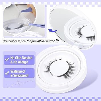 Magnetic Eyelashes with Applicator – Reusable Natural Look