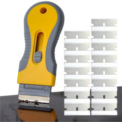 Heavy-Duty Metal Paint Scraper with 15 Replacement Blades