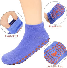 Anti Skid Cotton Floor Yoga Socks - 1 Pair