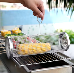 Large BBQ Tube Grill Net 30x9.7 for Perfect Barbecue