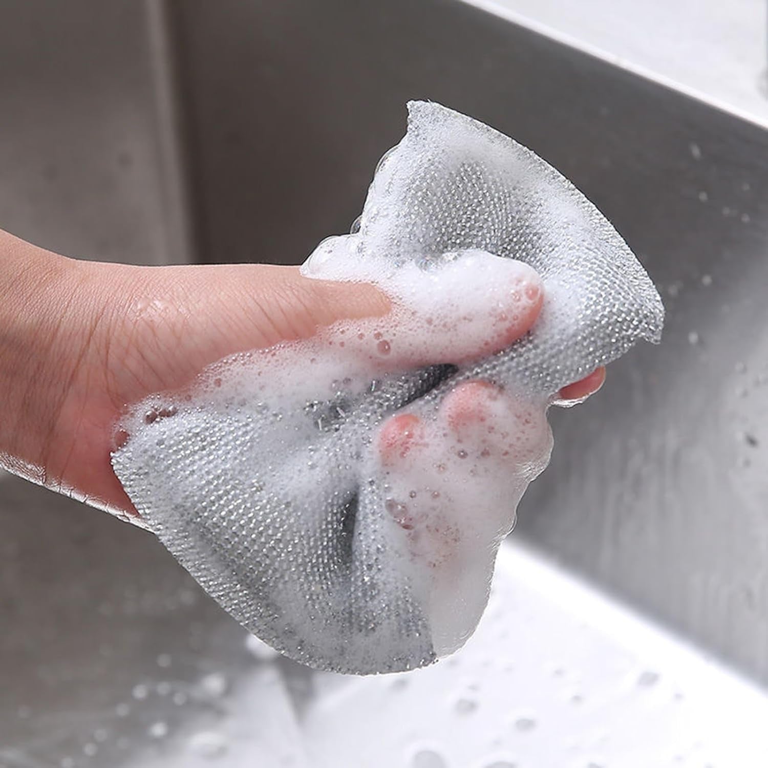 Heavy Duty Scrub Sponges for Dishes, Household Cleaning, 4 Pack