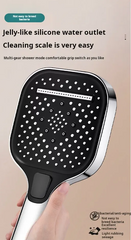 Water Saving Shower Head with Stop Button, 7 Spray Modes, Universal Fit