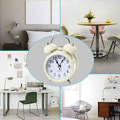 Twin Bell Cream Alarm Clock – Small Matt Cream Twin Bell Clock