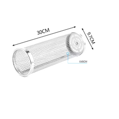 Large BBQ Tube Grill Net 30x9.7 for Perfect Barbecue