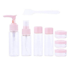 7 Pcs Travel Cosmetic Bottles Set for Liquids, Makeup & Toiletries
