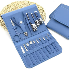 16-in-1 Stainless Steel Manicure & Pedicure Set for Women & Men