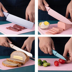6-Piece Color Printing Kitchen Knife Set with Stainless Steel Blades
