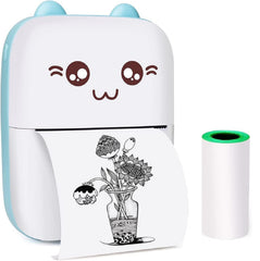 Mini Bluetooth Thermal Printer - Portable, Clear, Wireless Printing