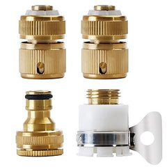 4Pcs Brass Garden Hose Quick Connect Tap Pipe Connectors