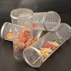 Large BBQ Tube Grill Net 30x9.7 for Perfect Barbecue
