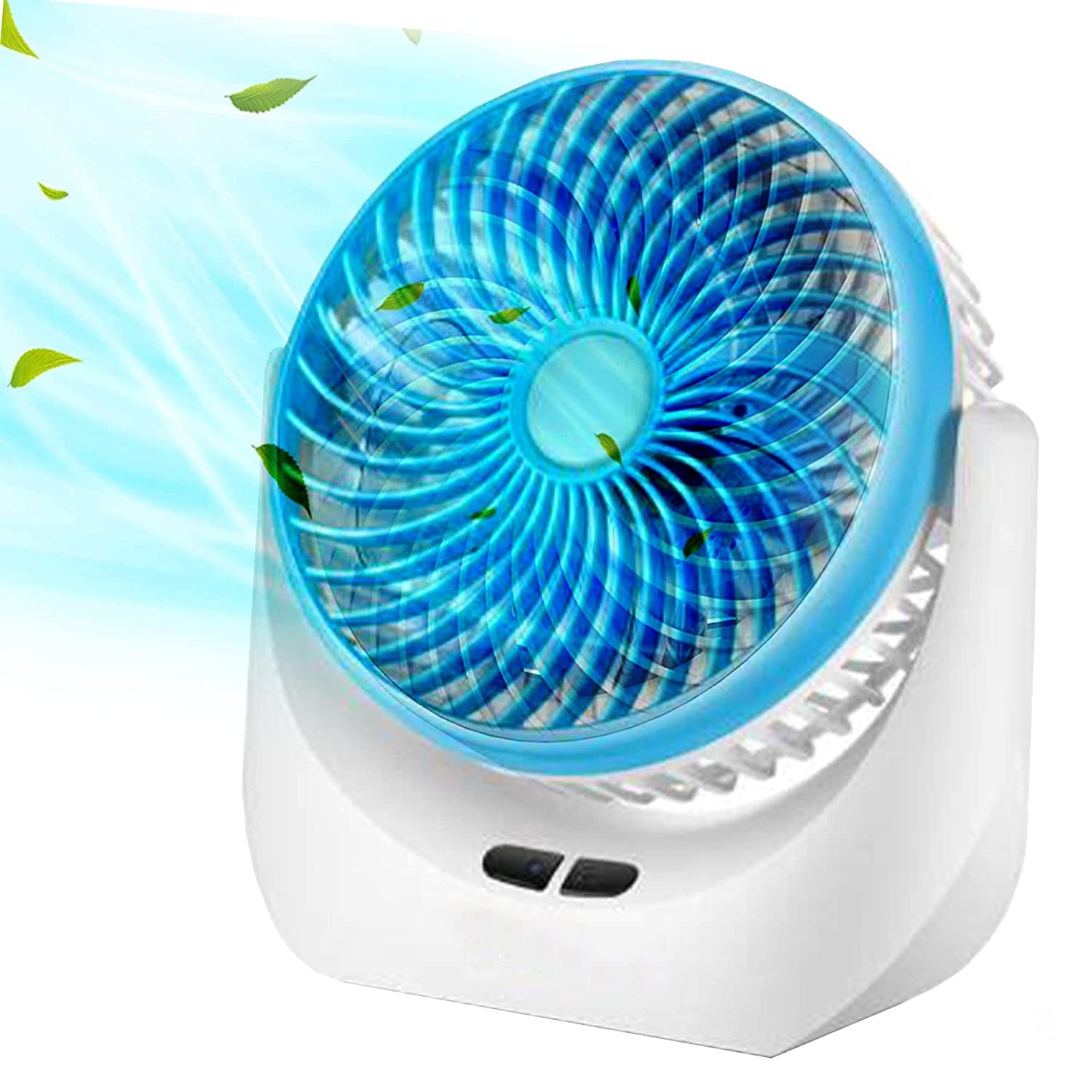 Jy Super Rechargeable LED Fan with Light, Portable Desk & Table Fan