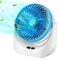 Jy Super Rechargeable LED Fan with Light, Portable Desk & Table Fan
