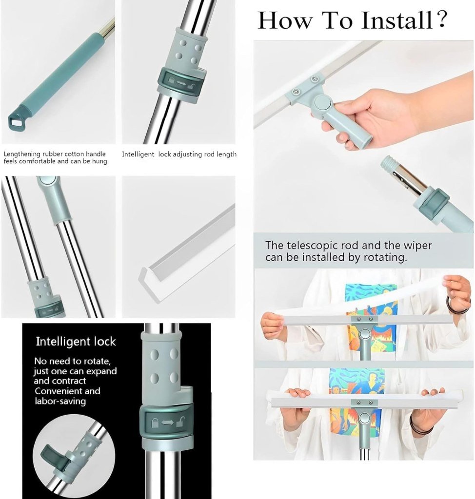 180° Rotatable Slim Floor Wiper – Multi-Use 38" Magic Broom