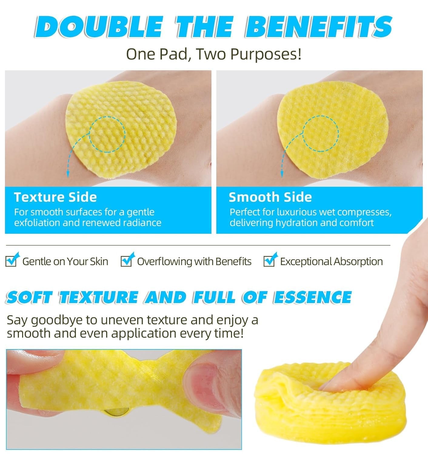 Kojic & Turmeric Cleansing Pads for Dark Spots, Brightening Skin