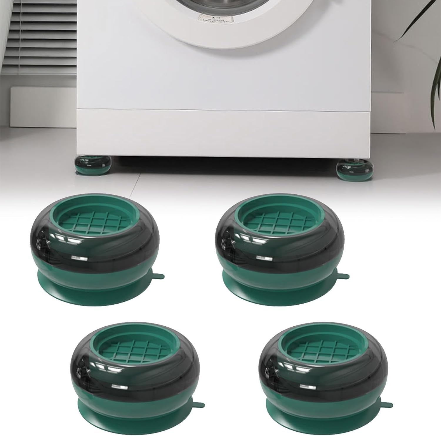 Anti-Slip Vibration Pads for Washing Machines & Dryers - 4 Pack