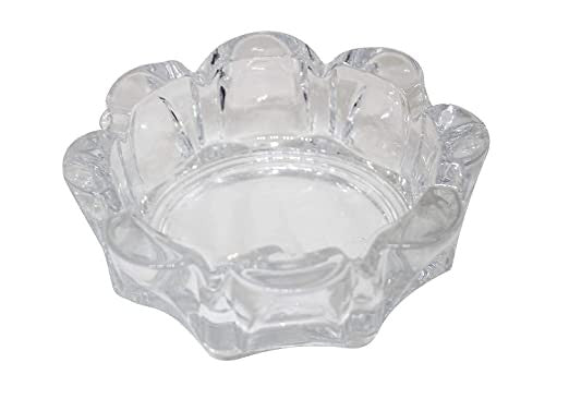 Crystal Clear Round Glass Ash Tray for Home & Outdoor Decor