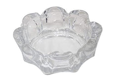 Crystal Clear Round Glass Ash Tray for Home & Outdoor Decor