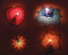 3D Crystal Diya Set - 12Pcs 