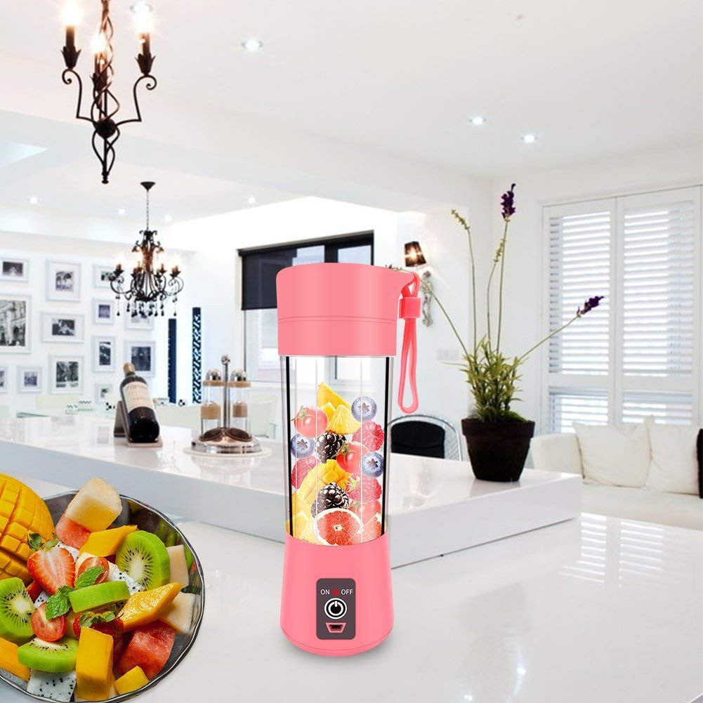 Portable 6-Blade USB Rechargeable Electric Juicer Blender