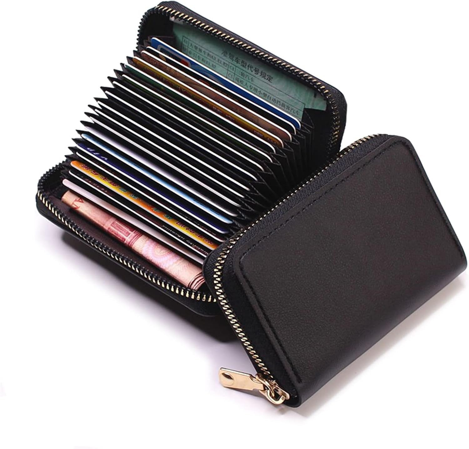 Mini Credit Card Wallet with Zipper for Women, Compact & Stylish