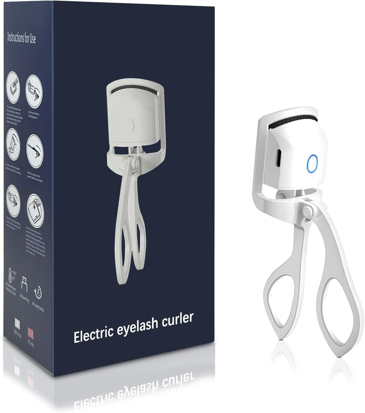 Electric Heated Rechargeable Eyelash Curler for Perfect Curling