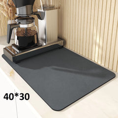 Ultra Absorbent Microfiber Dish Drying Mat 40x30cm for Kitchen
