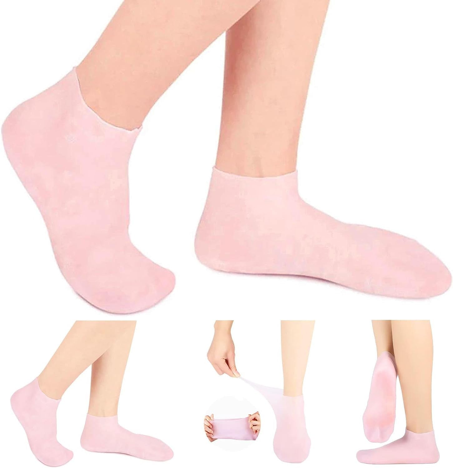 Silicone Moisture Socks for Soft, Hydrated, and Cracked Feet