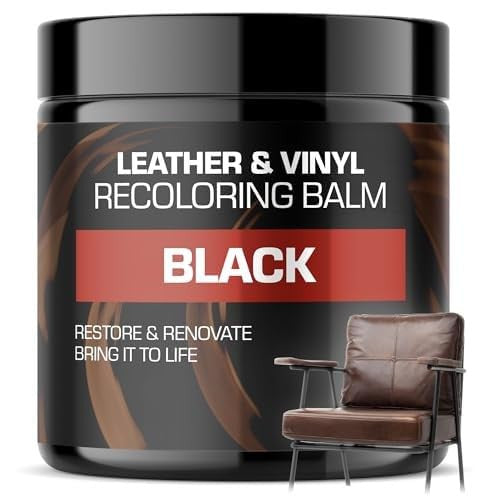 Black Leather Recoloring Balm for Couches and Furniture