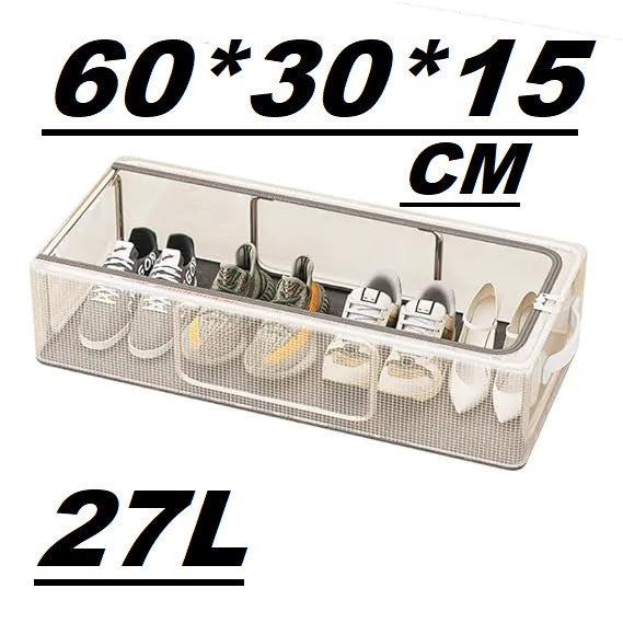 27L Transparent Shoe Storage Box & Organizer for Closet